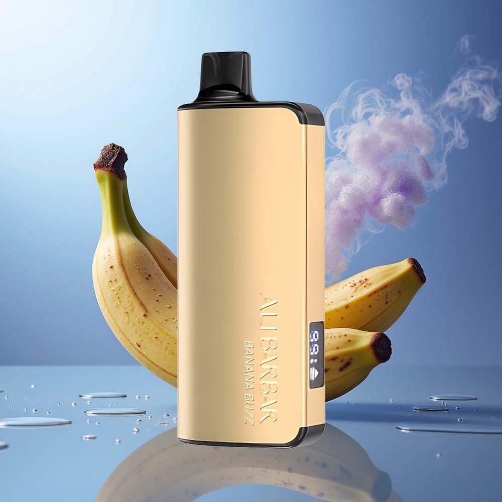 Alibarbar Ingot 9000 Puffs Vape Plátano Buzz 22ml 2350mah LED