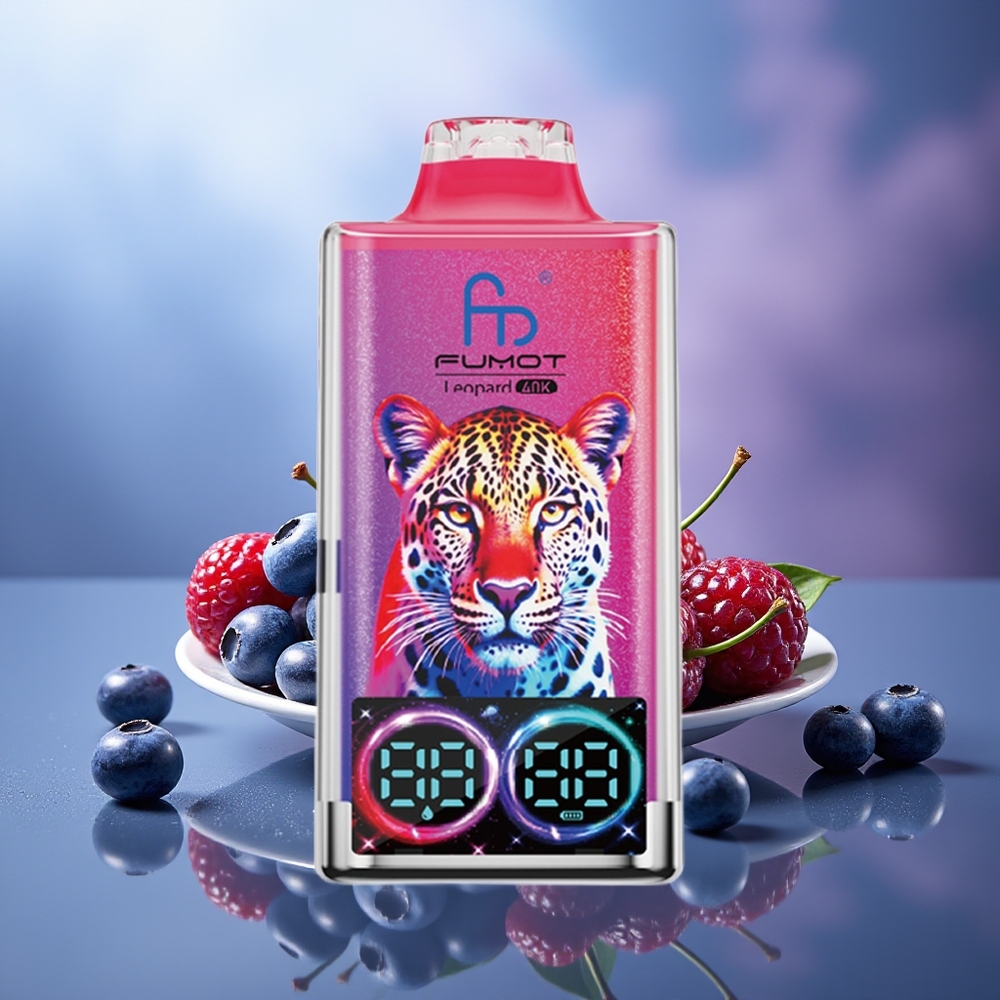 Fumot Leopard 40000 Puffs Arándano Cereza Mora 5% Nicotine 700mAh Dual Mesh