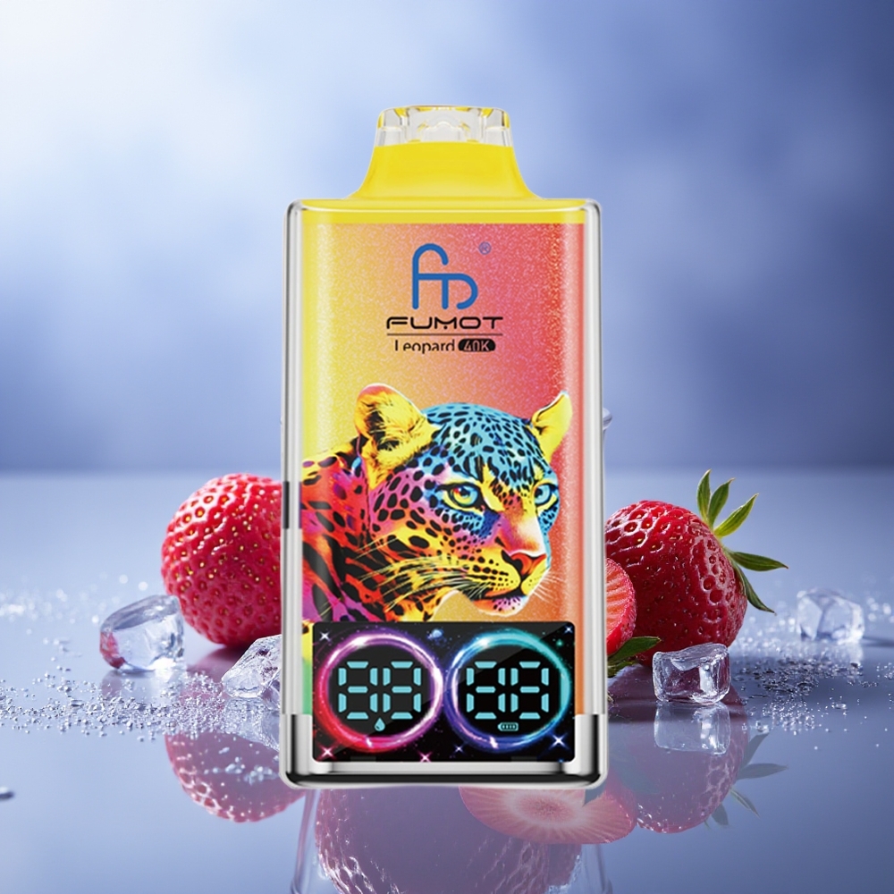 Fumot Leopard 40000 Puffs Fresa Hielo 0% Nicotina 700mAh Dual Mesh