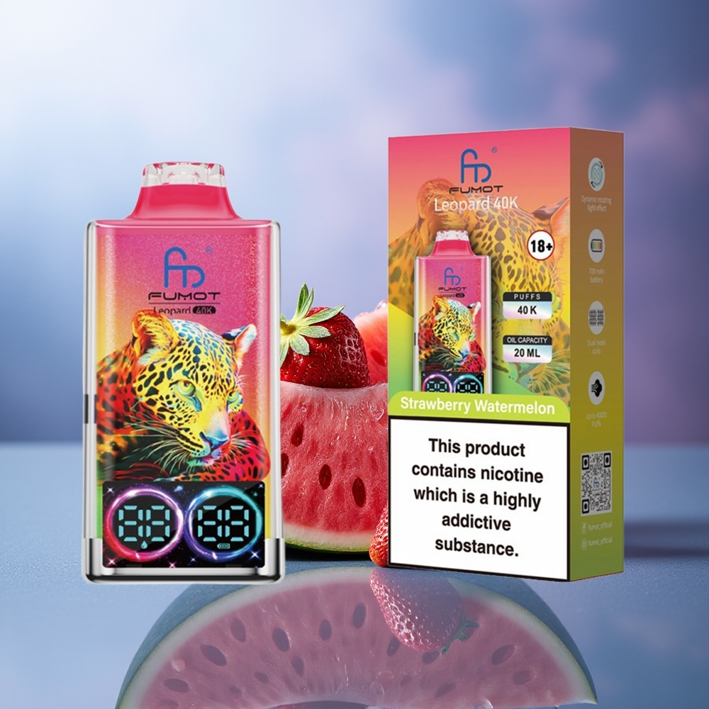 Fumot Leopard 40K Puffs Fresa Sandía 5% Nicotine 700mAh Dual Mesh