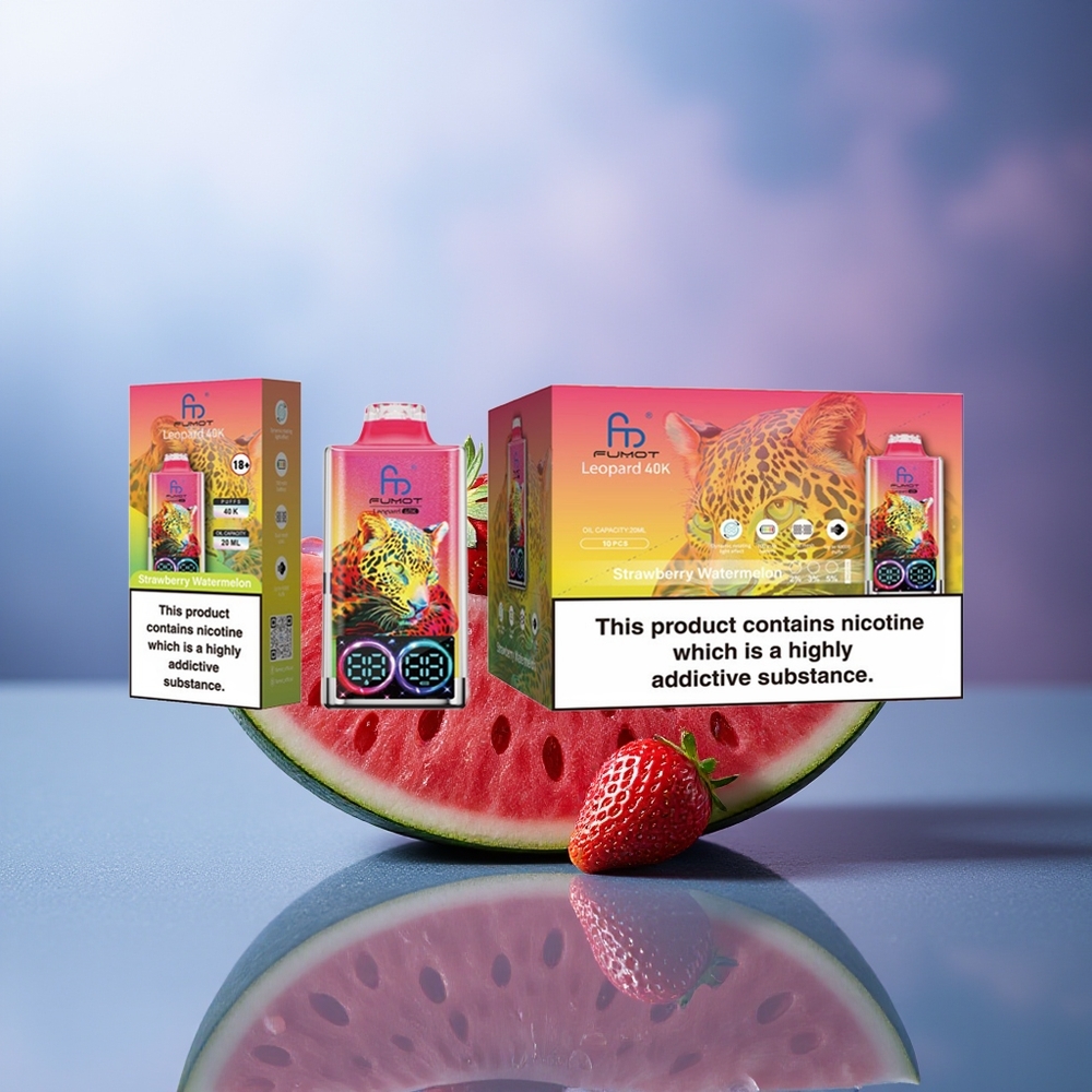 Fumot Leopard 40K Puffs Fresa Sandía 5% Nicotine 700mAh Dual Mesh