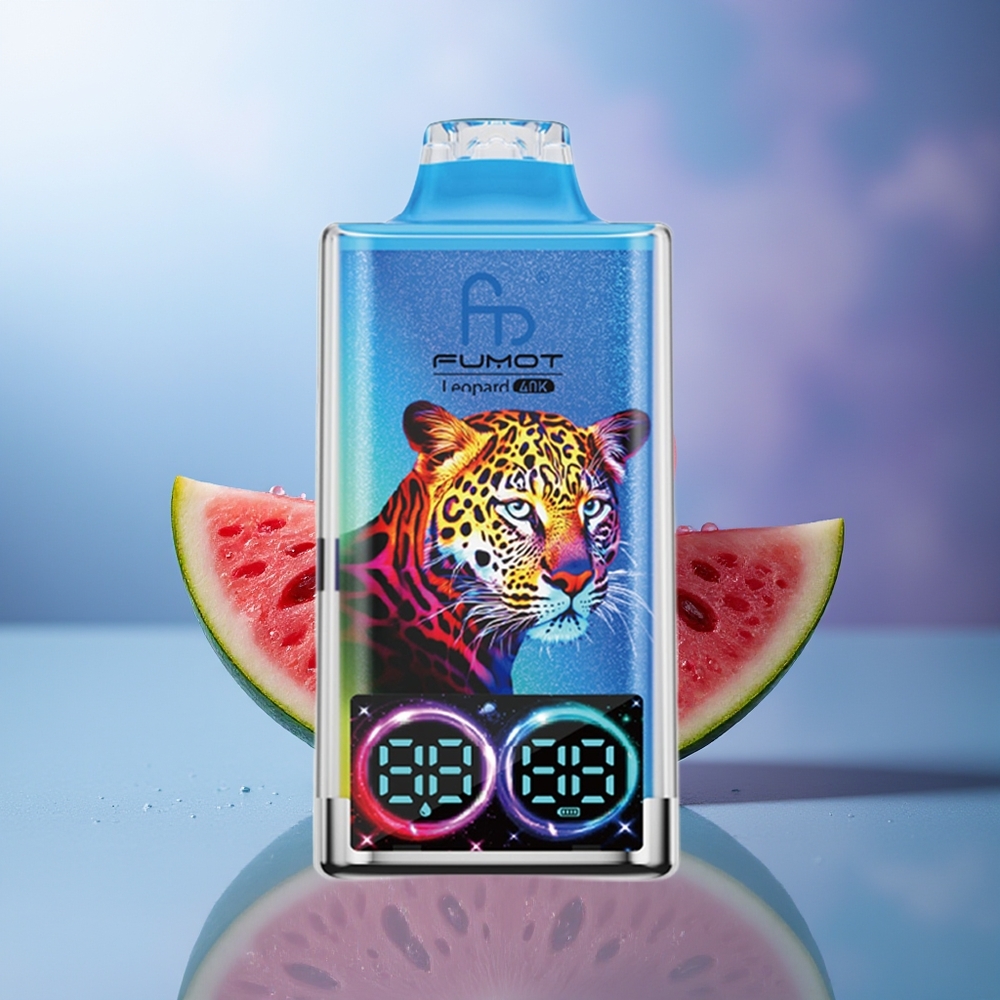 Fumot Leopard 40K Puffs Sandía Chicle Dual Mesh 5% Nicotine Digital Tube
