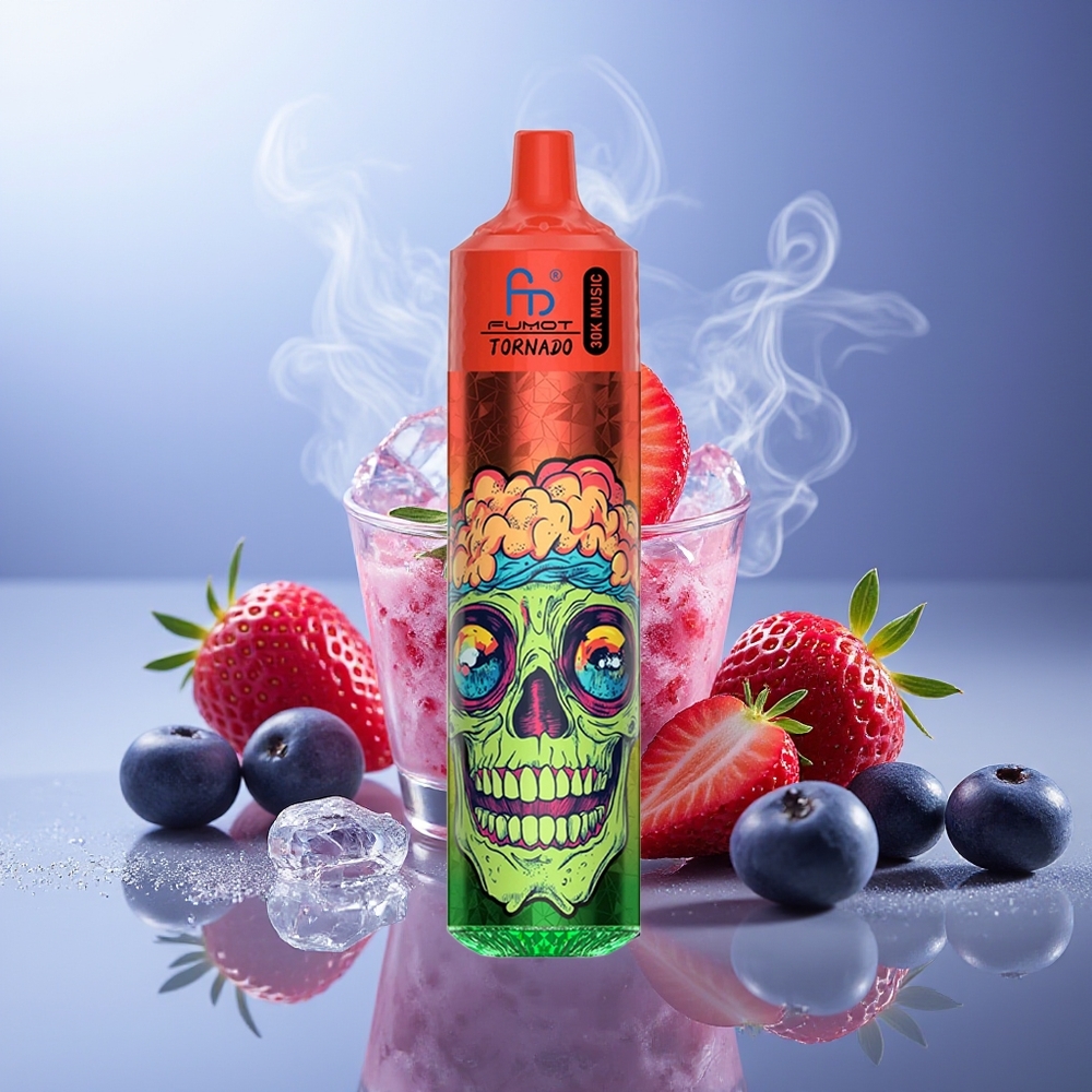 Fumot RandM Tornado 30000 Bocados Fresa Baya Helada 30mL 5% LED