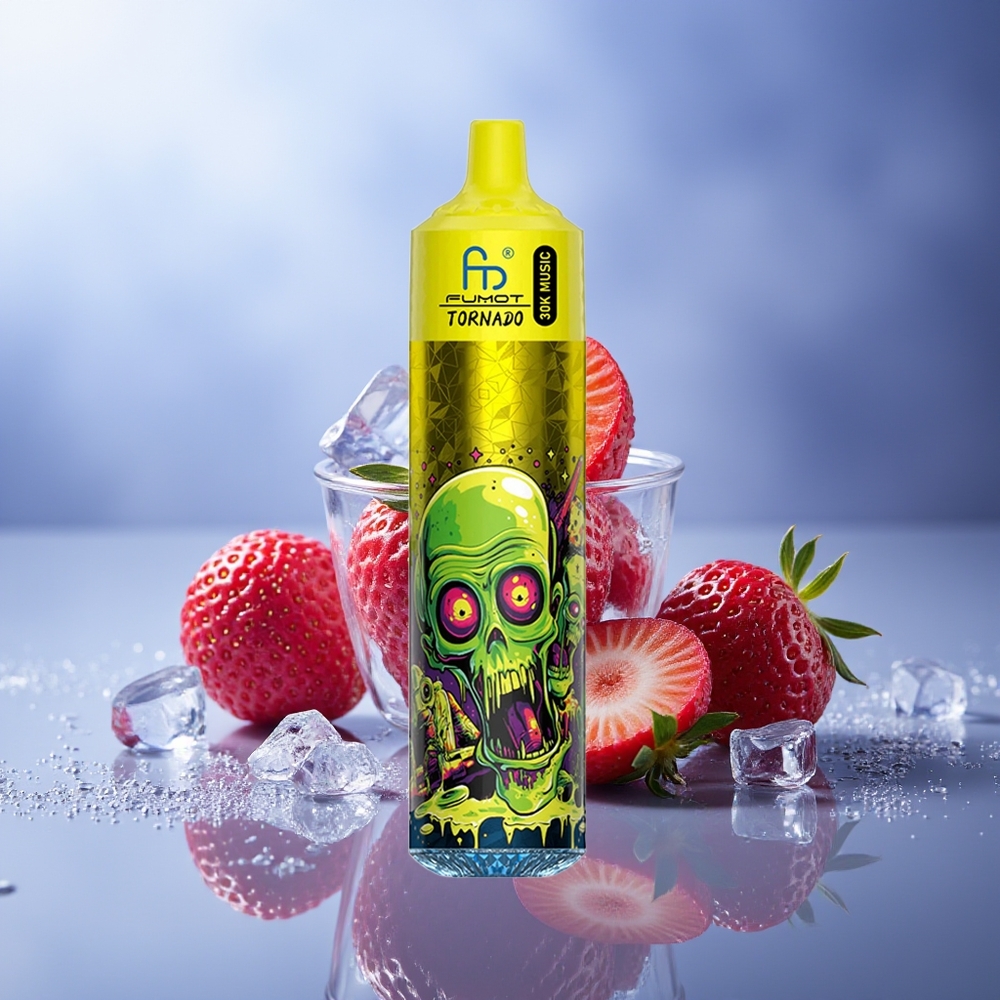 Fumot RandM Tornado 30000 Bocanadas Fresa Hielo 30mL 5% LED