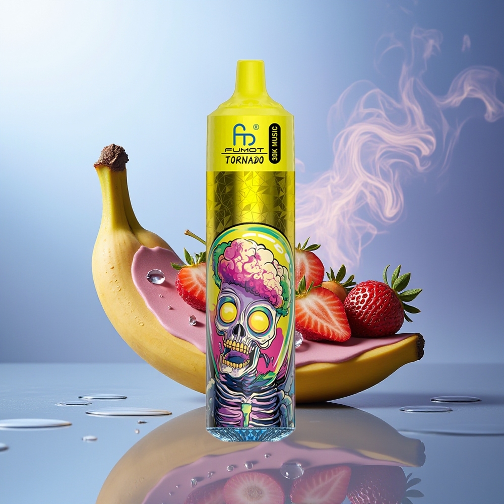Fumot RandM Tornado 30000 Puffs Plátano Fresa 30mL 5% LED