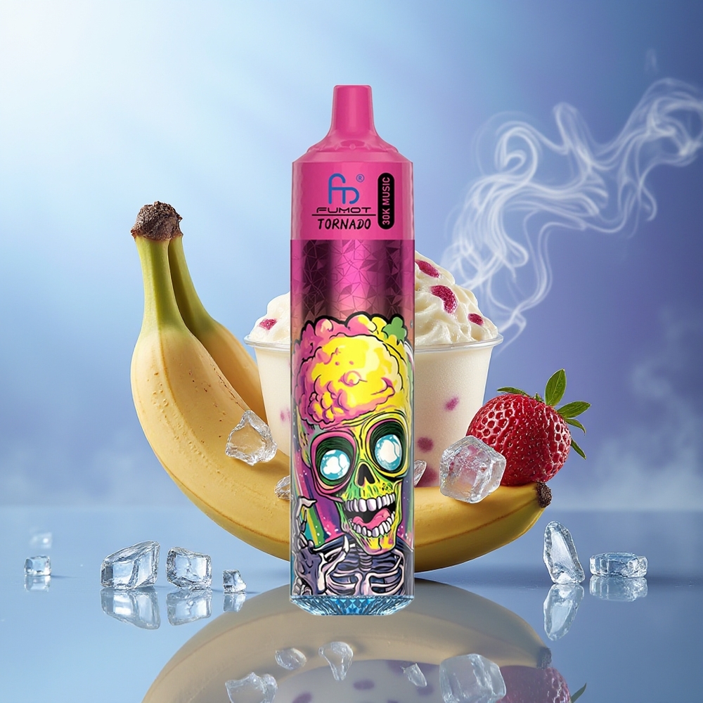 Fumot Randm Tornado 30000 Chupadas Banana Hielo 30mL 5% LED