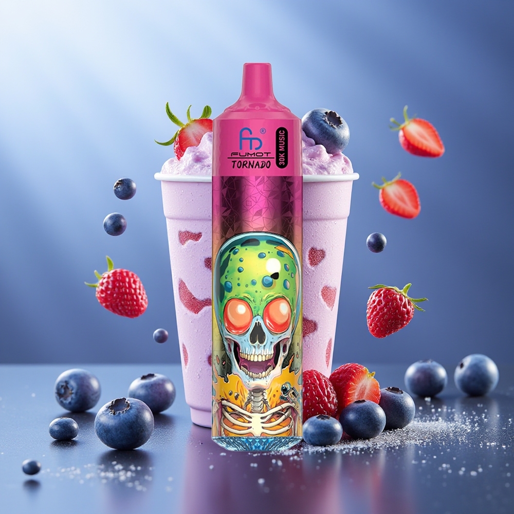 Fumot Randm Tornado 30000 Puffs Arándano Fresa Frambuesa Helado 30mL 5% LED