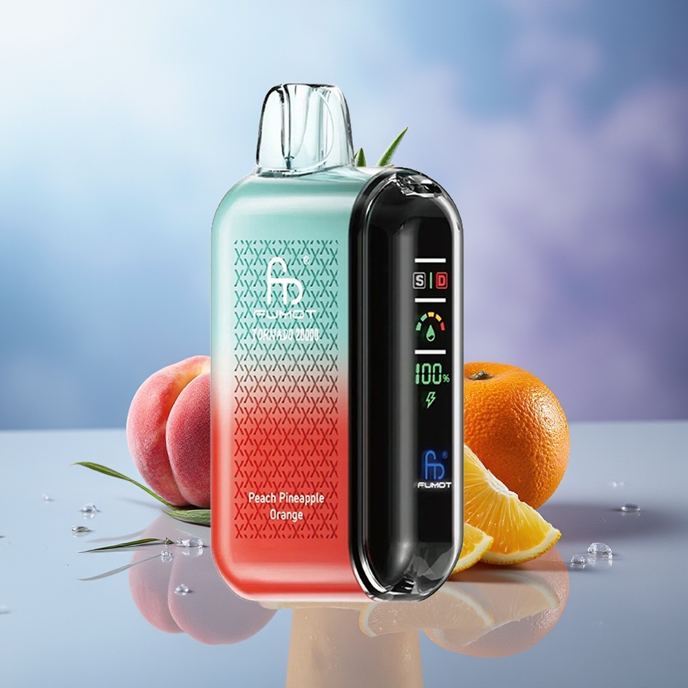 Fumot Tornado 20000 Bocados Melocotón Piña Naranja Dual Mesh Coil 20ml 850mAh