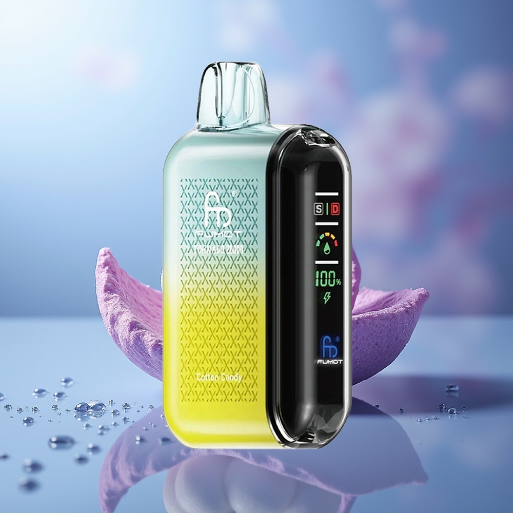 Fumot Tornado 20000 Puffs Algodón de Azúcar Dual Mesh Coil 850mAh Smart Display
