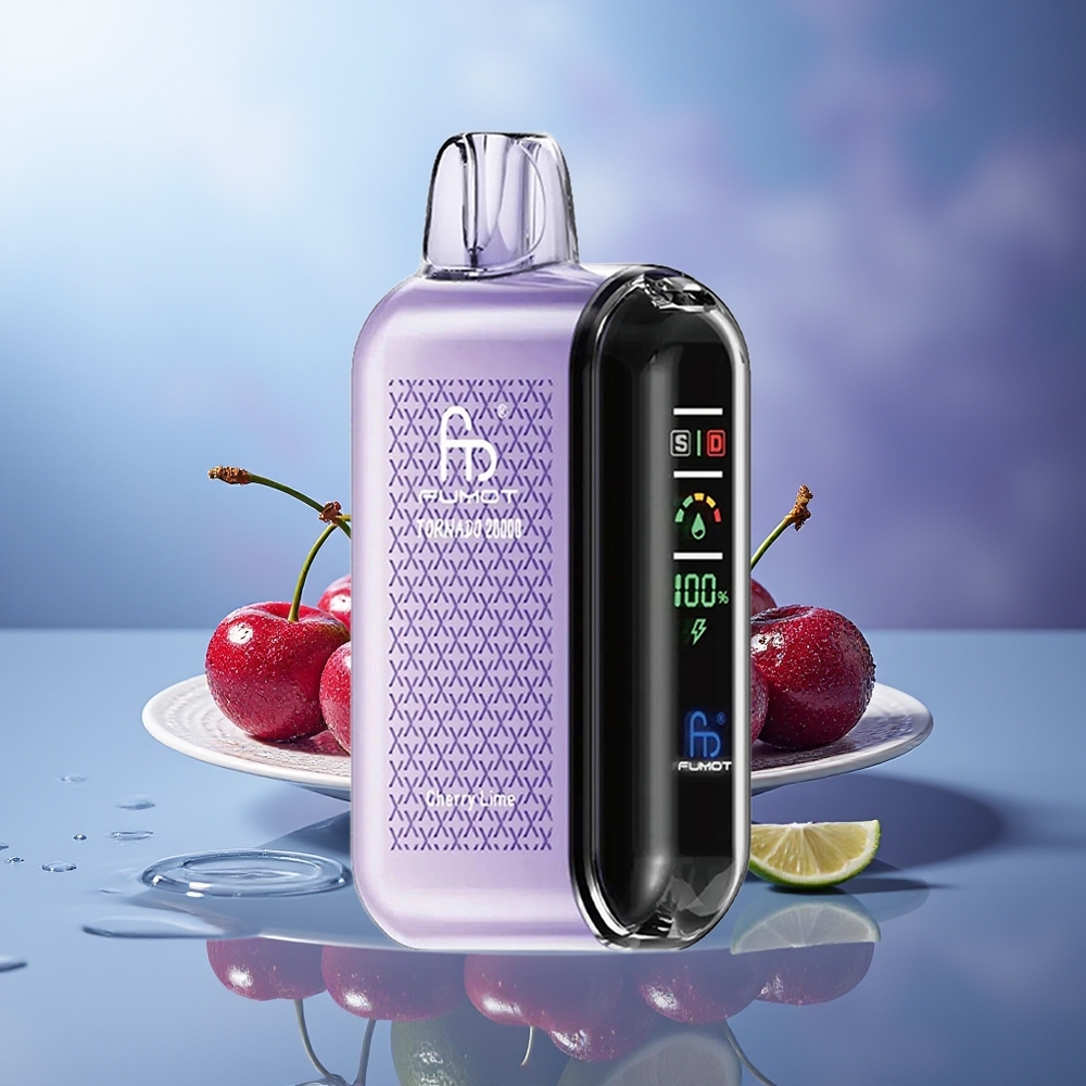 Fumot Tornado 20000 Puffs Cereza Lima Dual Mesh Coil 20ml 850mAh
