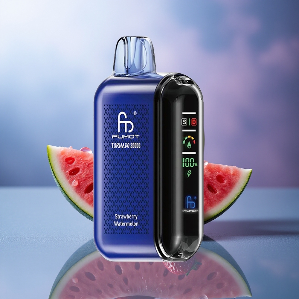 Fumot Tornado 20000 Puffs Fresa Sandía Dual Mesh Coil 20ml Smart Display