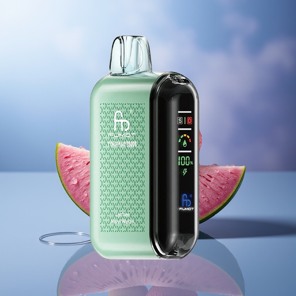 Fumot Tornado 20000 Puffs Lichi Melón Hami Dual Mesh Coil 20ml 850mAh