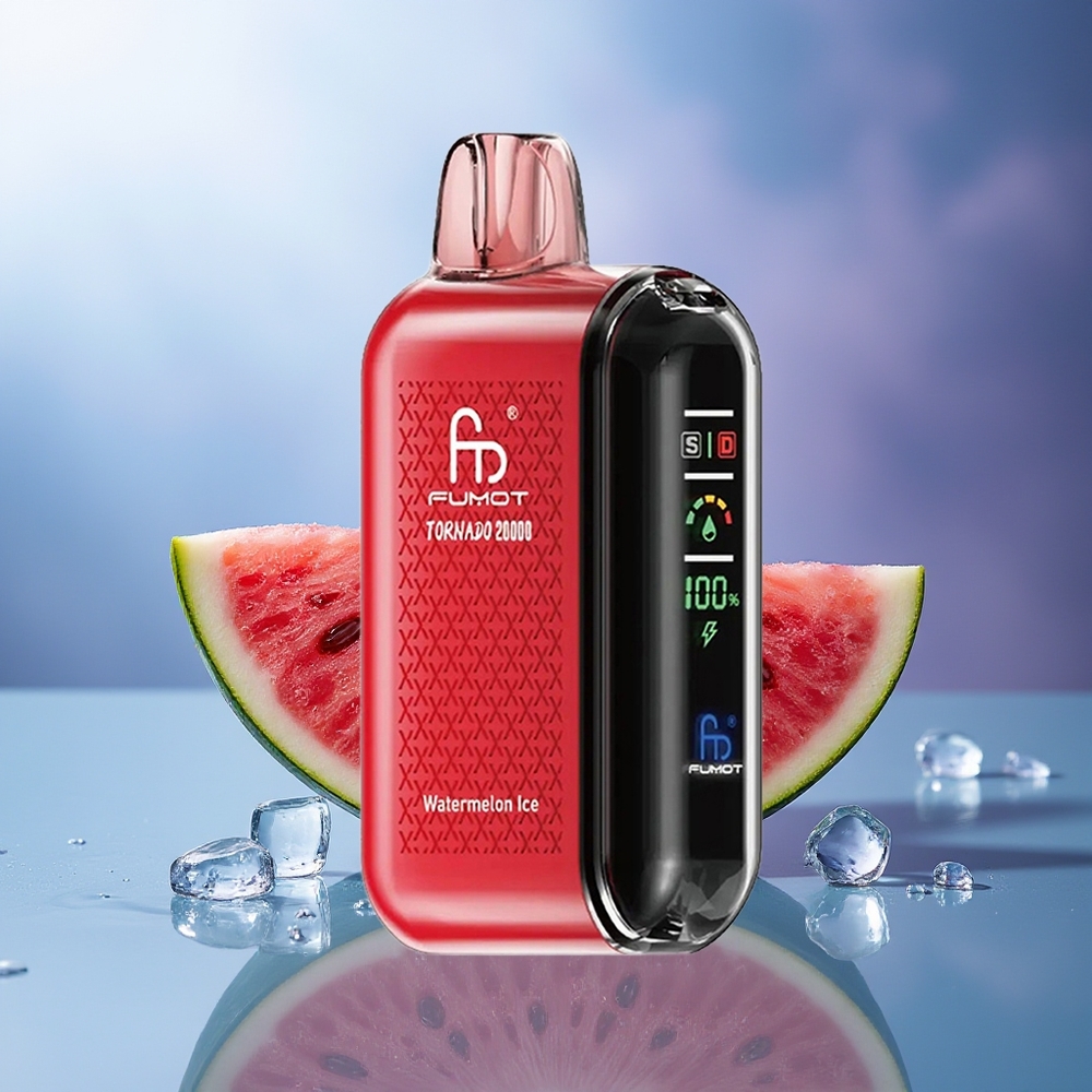 Fumot Tornado 20000 Puffs Sandía Helada Dual Mesh Coil 20ml 850mAh
