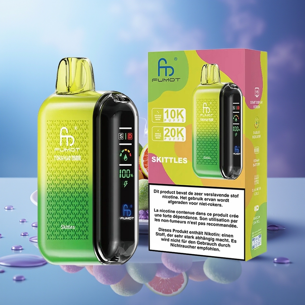 Fumot Tornado 20000 Puffs Skittles Dual Mesh Coil 20ml 850mAh