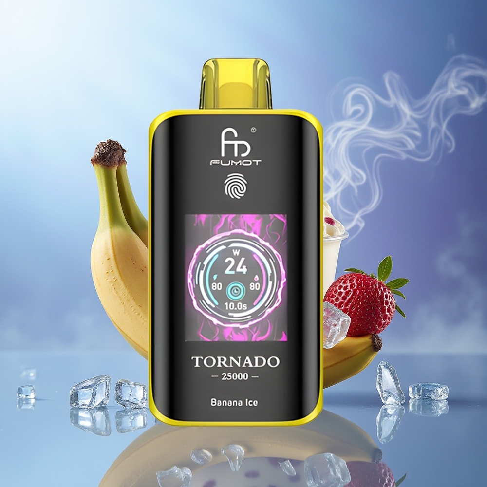 Fumot Tornado 25000 Puffs Banana Ice HD Screen 700mAh 20ml