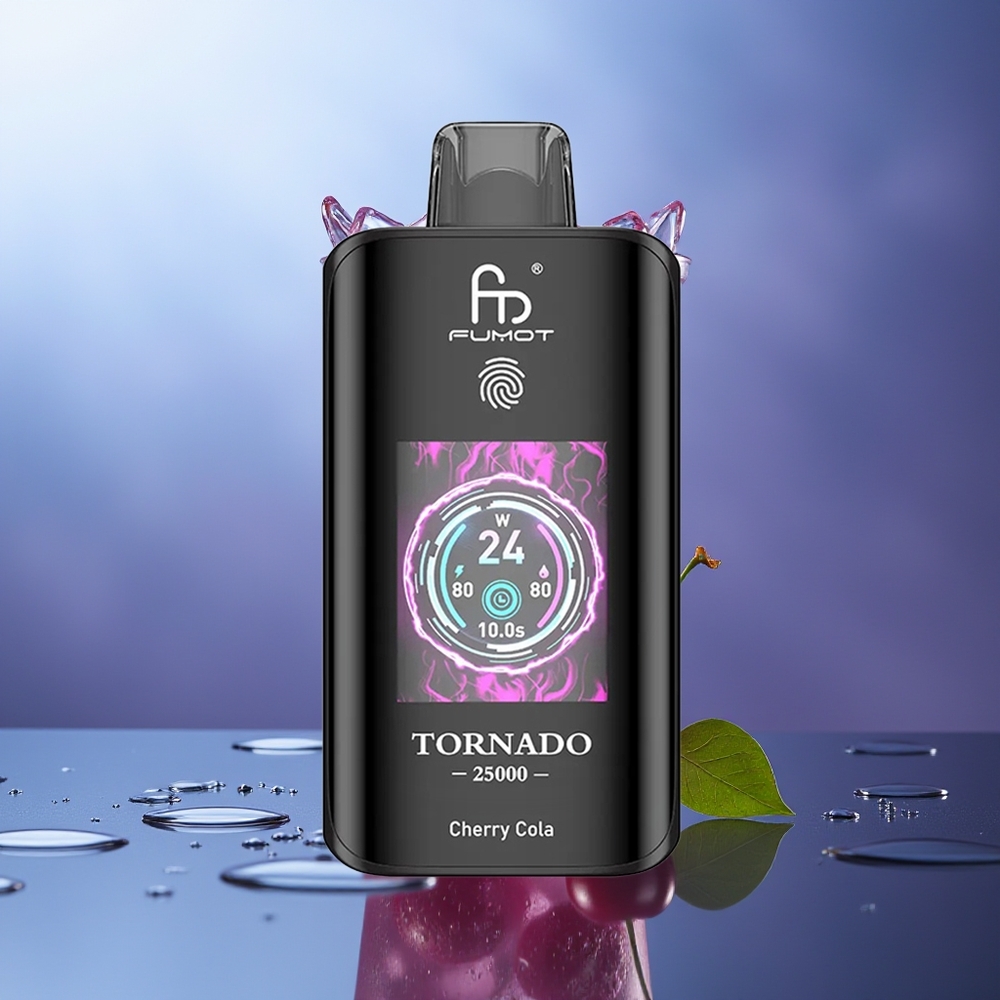 Fumot Tornado 25000 Puffs Cereza Cola Pantalla HD Batería 700mAh Recargable 20ml