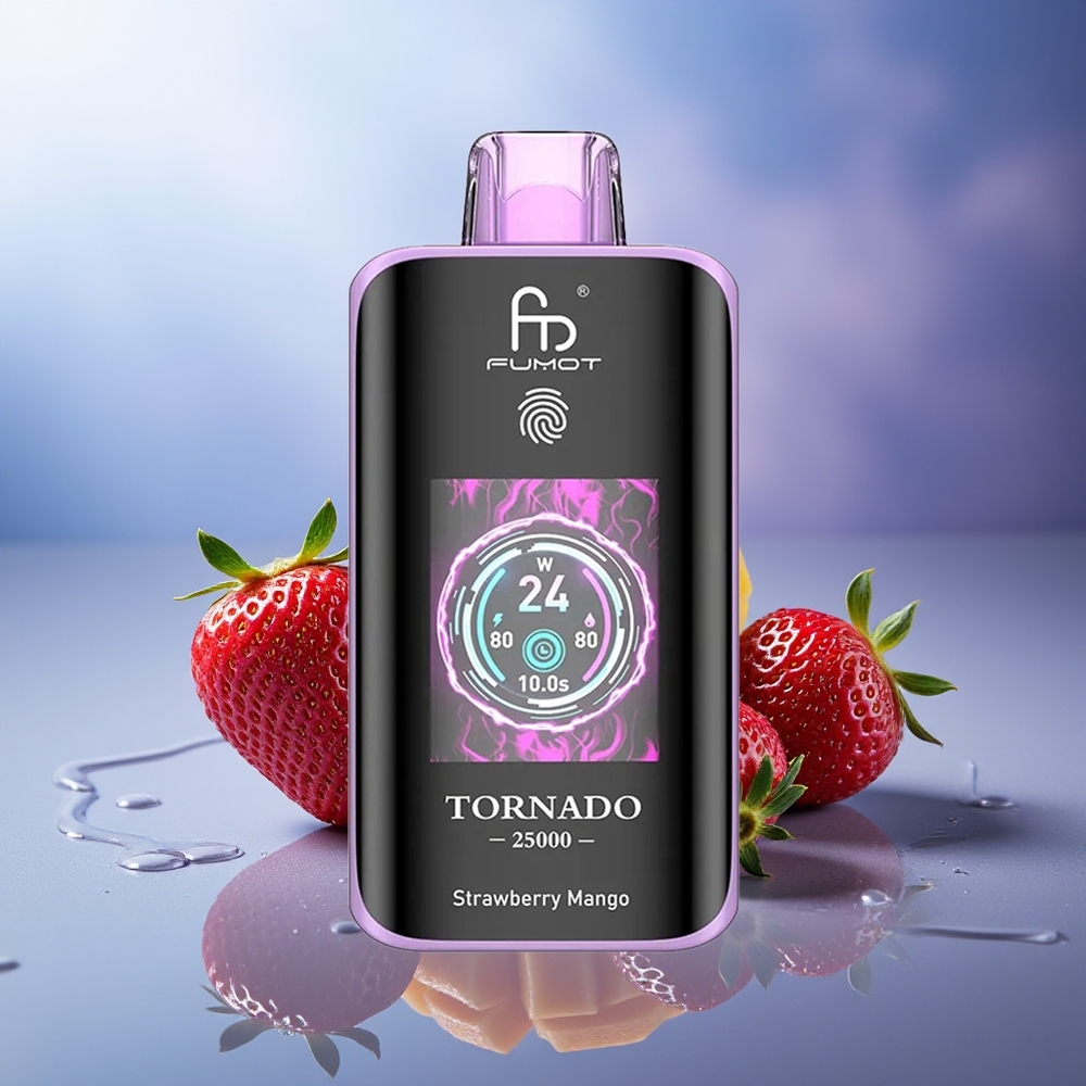 Fumot Tornado 25000 Puffs Fresa Mango HD Screen 700mAh Recargable 20ml
