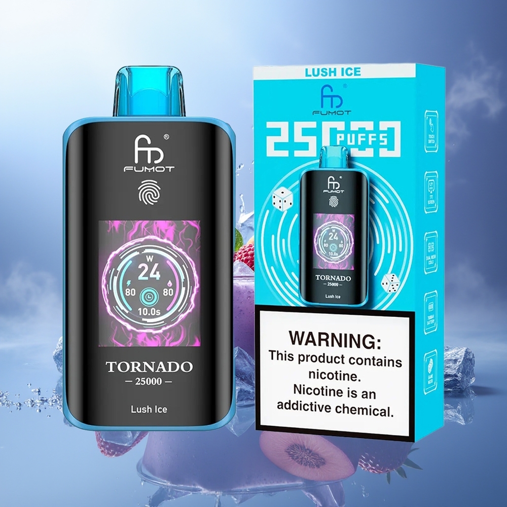 Fumot Tornado 25000 Puffs Lush Ice HD Screen 700mAh 20ml