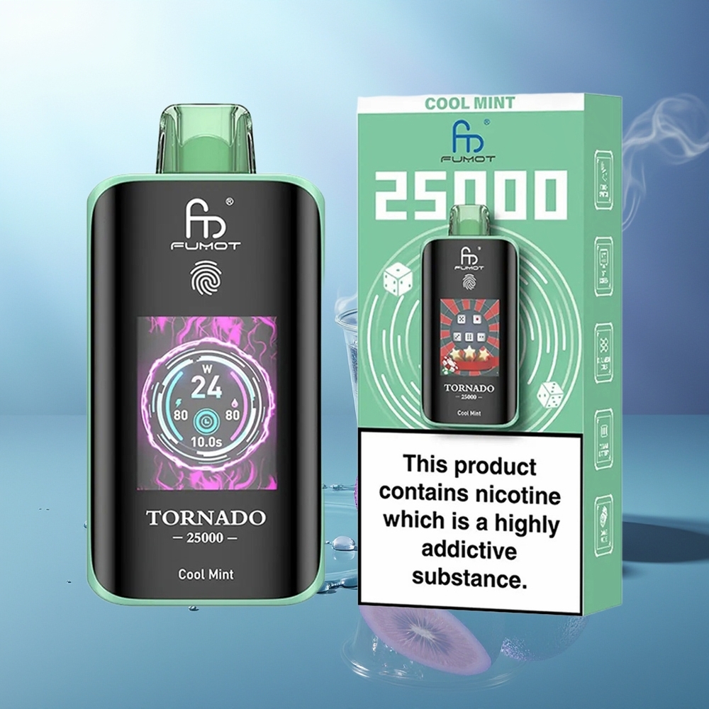 Fumot Tornado 25000 Puffs Menta Refrescante HD Screen 700mAh 20ml