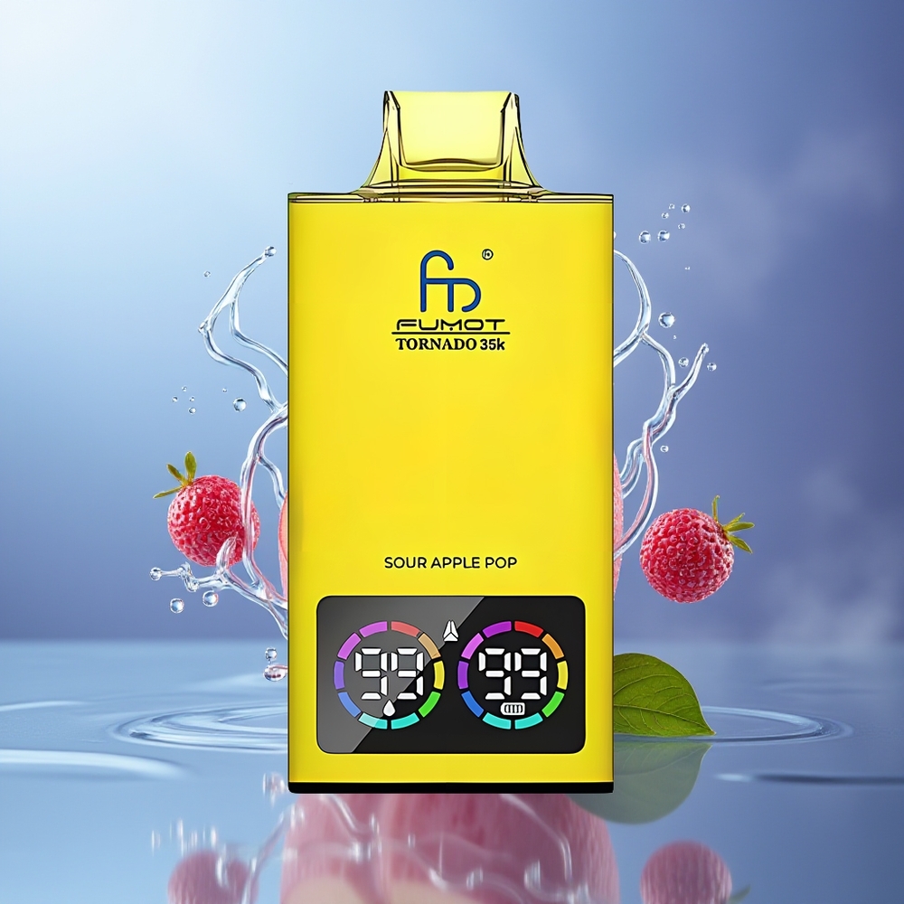 Fumot Tornado 35000 15ml Doble Malla RGB Manzana Ácida Pop
