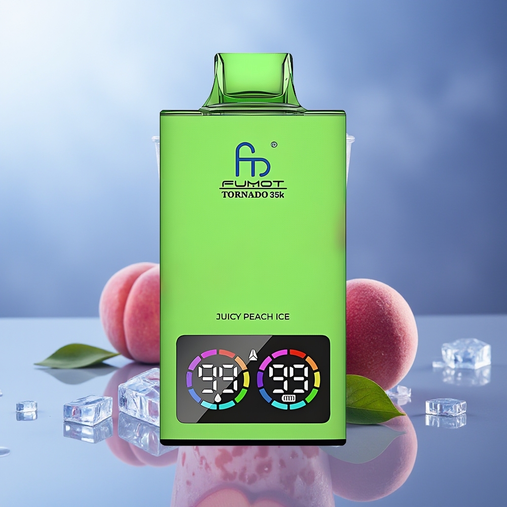 Fumot Tornado 35000 Doble Malla 15ml Melocotón Jugoso Hielo RGB
