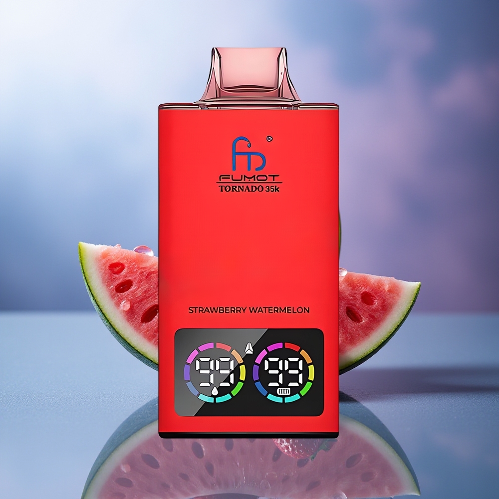 Fumot Tornado 35000 Fresa Sandía Dual Mesh Coil E-liquid Indicator RGB Lights