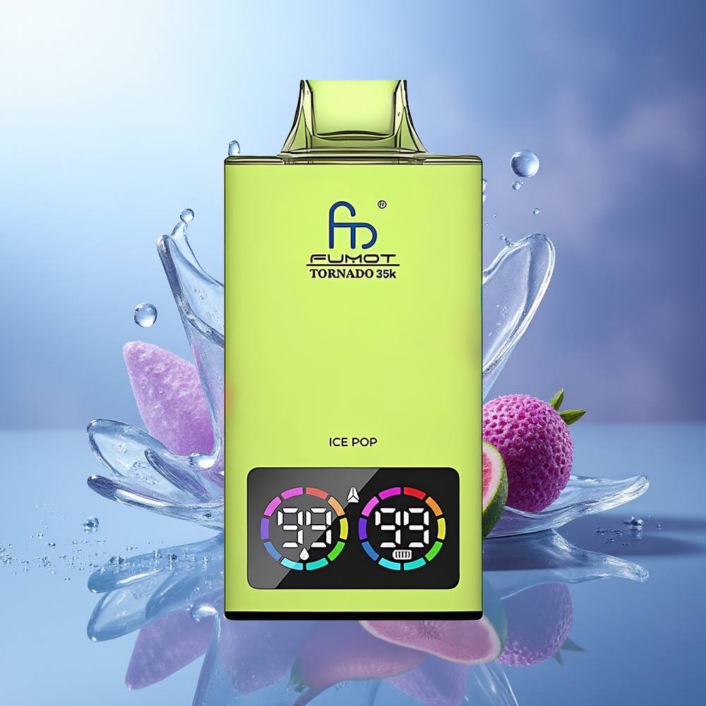 Fumot Tornado 35K 35000 Puffs Dual Mesh Coil RGB Lights Ice Pop