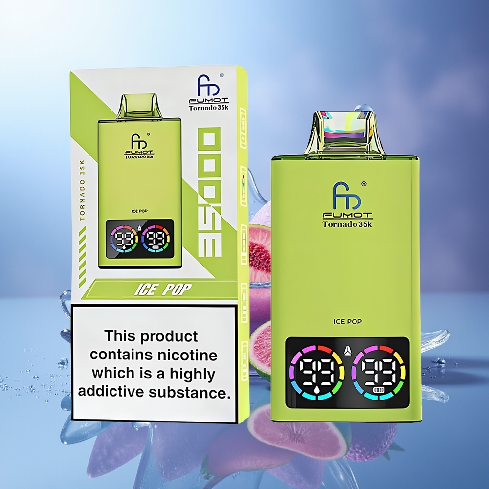 Fumot Tornado 35K 35000 Puffs Dual Mesh Coil RGB Lights Ice Pop