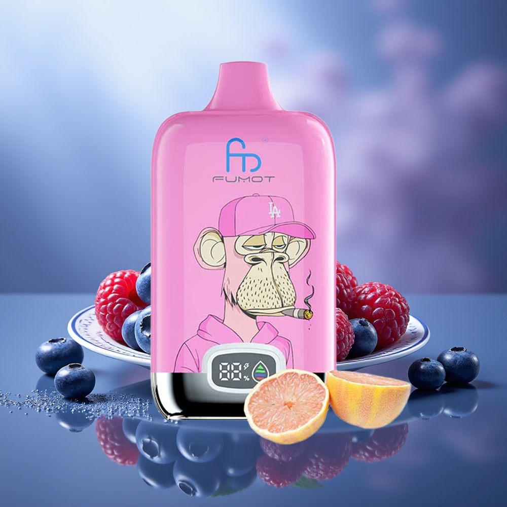Fumot Tornado 12000 Puffs Arándano Frambuesa Digital Box 20ml 550mAh Tipo-C
