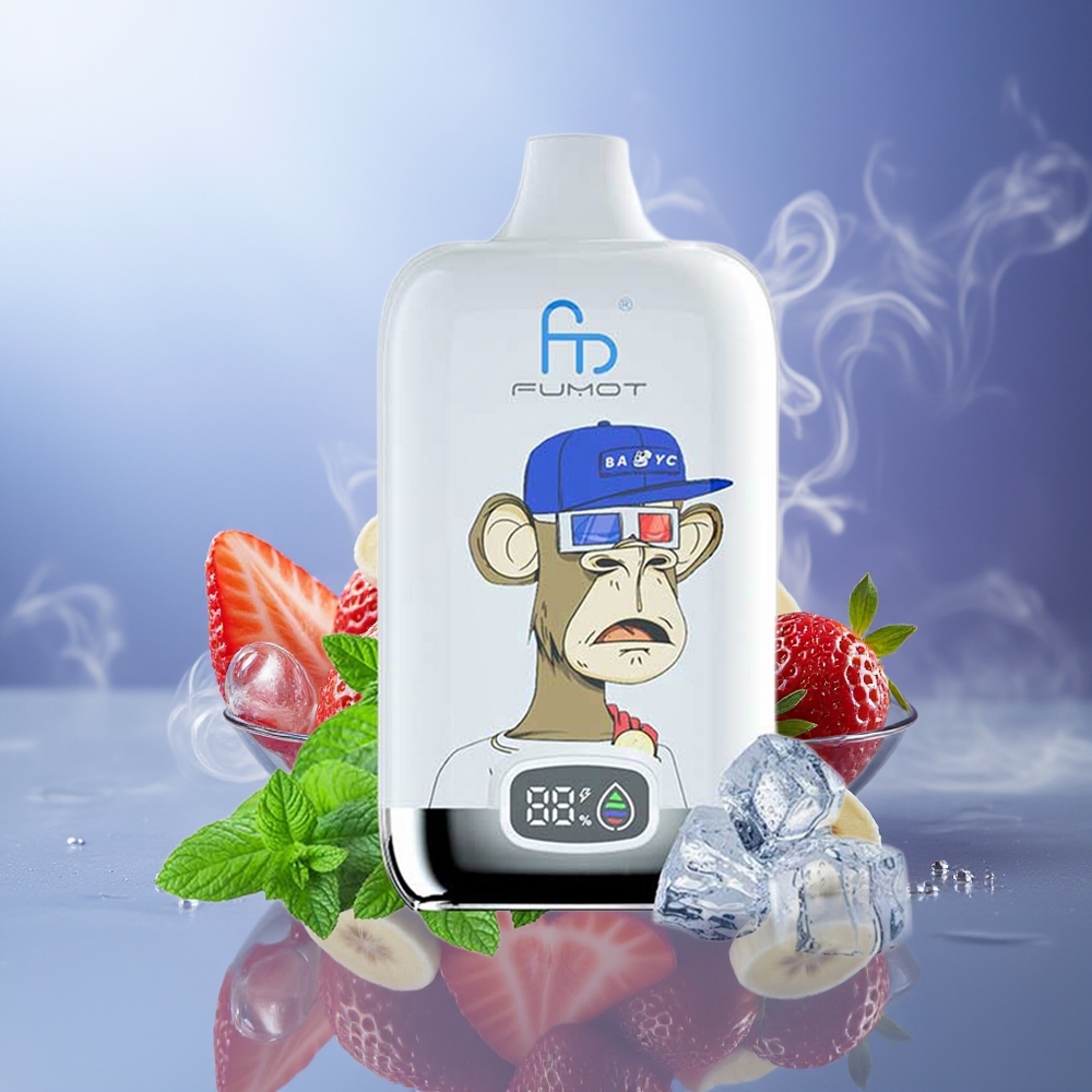 Fumot Tornado 12000 Puffs Fresa Plátano 20ml Tipo-C MTL