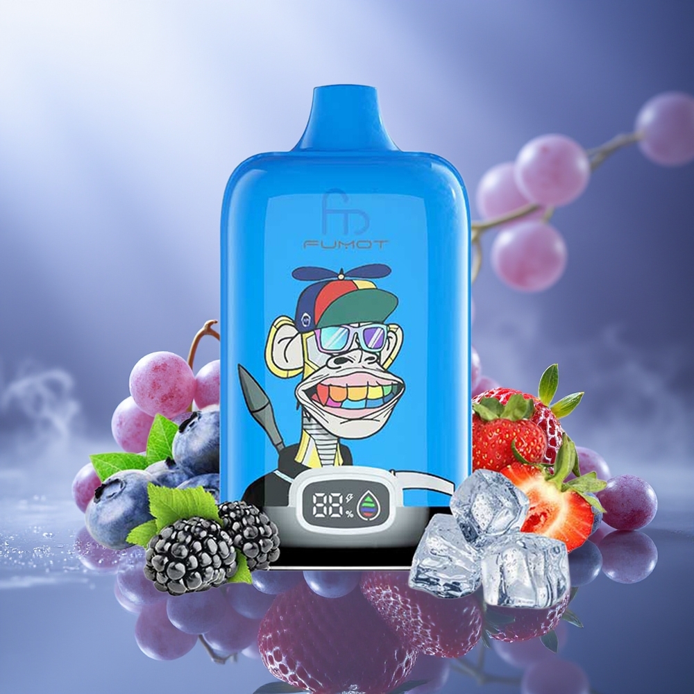 Fumot Tornado 12000 Puffs Fresa Uva 20ml Malla Recargable