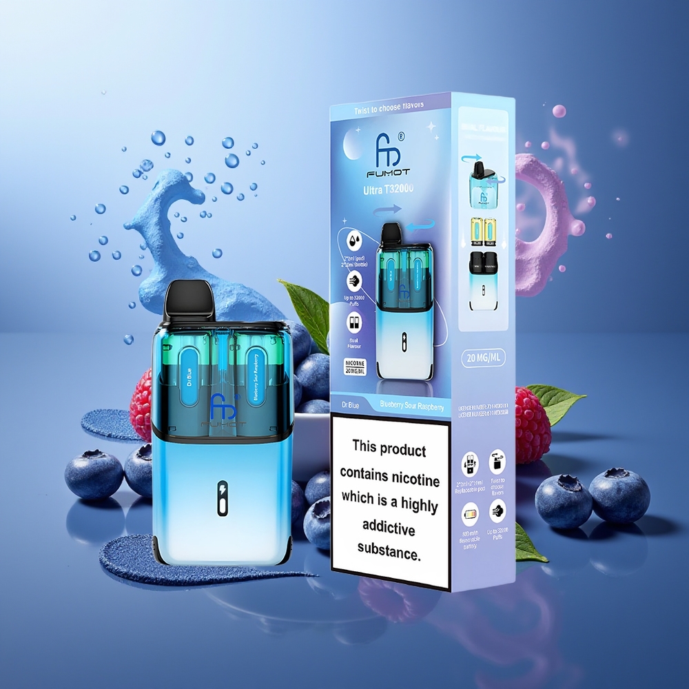 Fumot Ultra T32000 24ml 20mg Azul Dr - Arándano Frambuesa Ácida