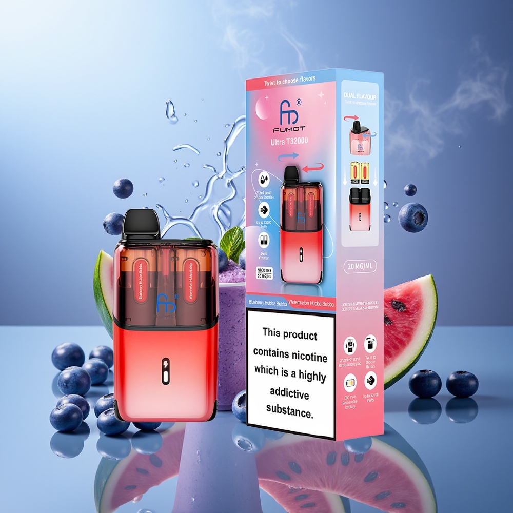 Fumot Ultra T32000 32000 Puffs Blueberry Hubba Bubba - Sandía Hubba Bubba 24ml 20mg Mesh Coil