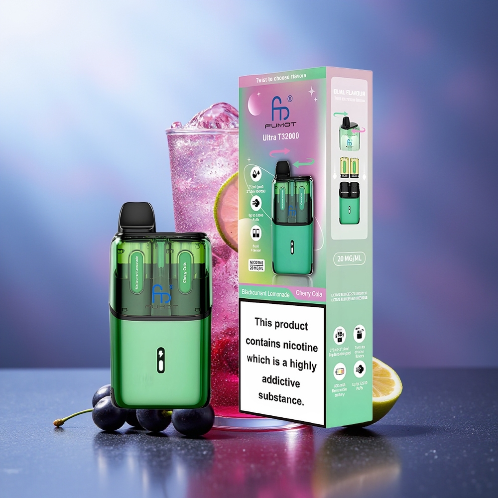 Fumot Ultra T32000 32000 chupadas Blackcurrant Lemonade - Cherry Cola 800mAh 24ml