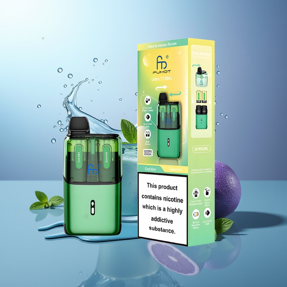 Fumot Ultra T32000 32000 chupadas Menta Refrescante - Hierbabuena 24ml 800mAh Tipo-C