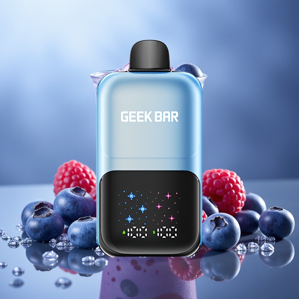 GEEK BAR 2GO 50000 Puffs Arándano Frambuesa Hielo Pantalla Interactiva Batería Recargable
