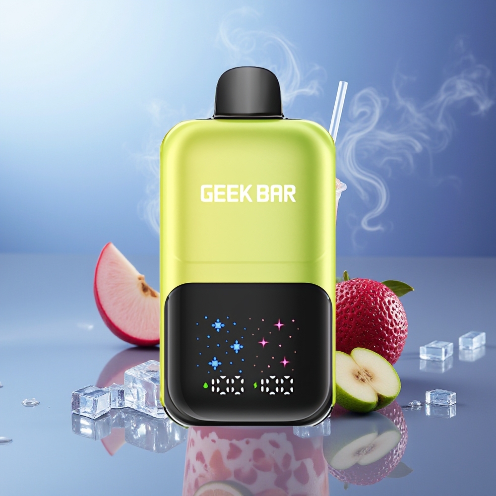 GEEK BAR 2GO 50000 Puffs Manzana Ácida Helada Pantalla Interactiva Batería Recargable
