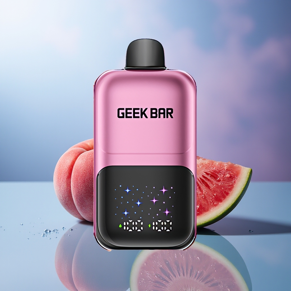 GEEK BAR 2GO 50000 Puffs Melocotón & Sandía Pantalla Interactiva Batería Recargable
