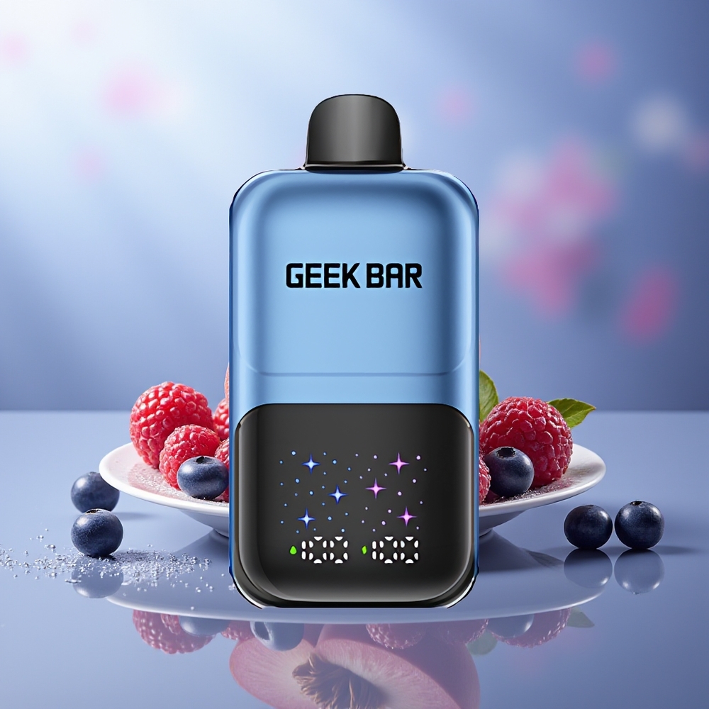GEEK BAR 2GO 50000 Puffs Melocotón y Bayas Pantalla Grande Batería Recargable