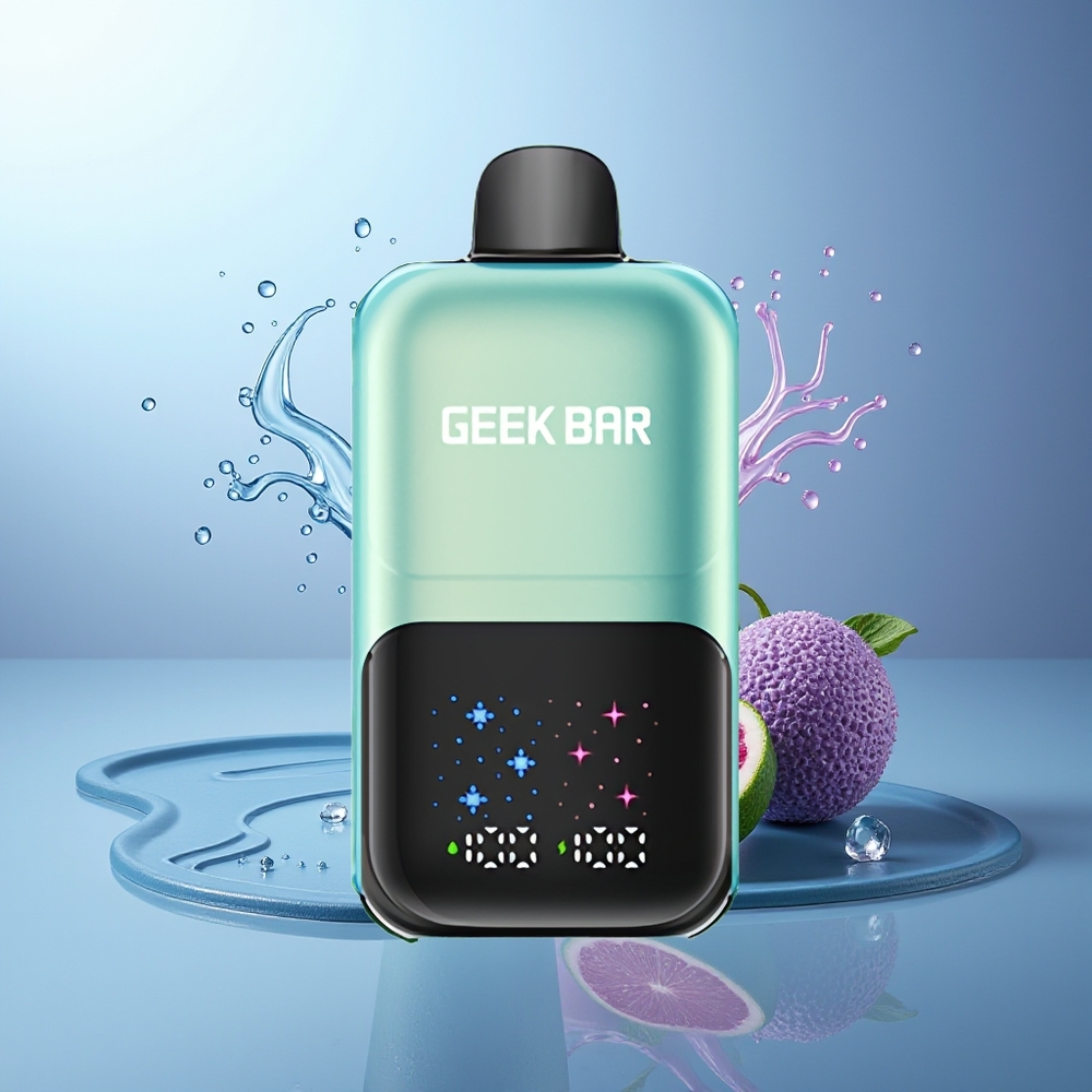 GEEK BAR 2GO 50000 Puffs Menta Fría Helada Pantalla Grande Dual Tanks 20mL