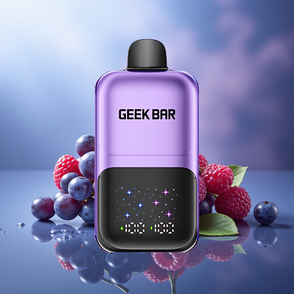 GEEK BAR 2GO 50000 Puffs Uva & Frambuesa Pantalla Grande Batería Recargable