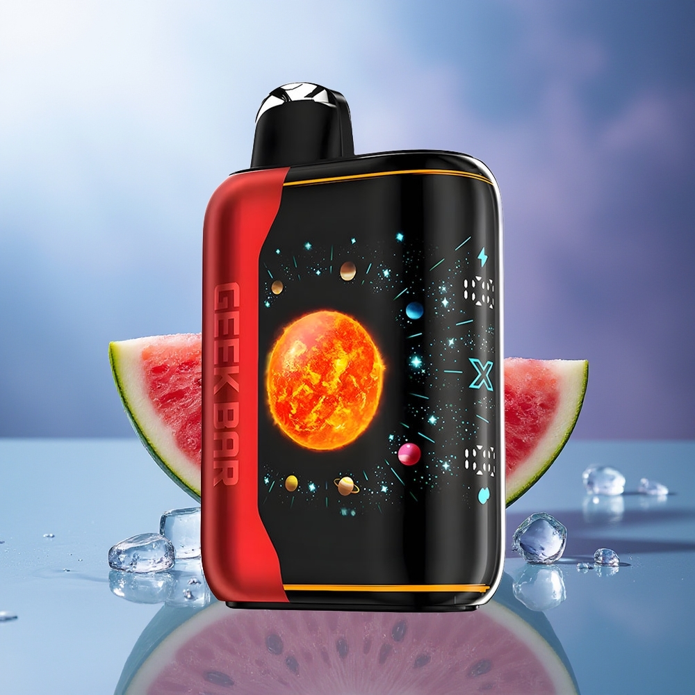 GEEK BAR Platinum Edition 25000 Chupadas Sandía Helada Dual Mesh Coil 20mL E-Liquid 2% Nicotina