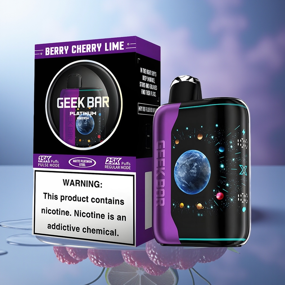 GEEK BAR Platinum Edition 25000 Puffs Bayas Cereza Lima Dual Mesh USB-Type C