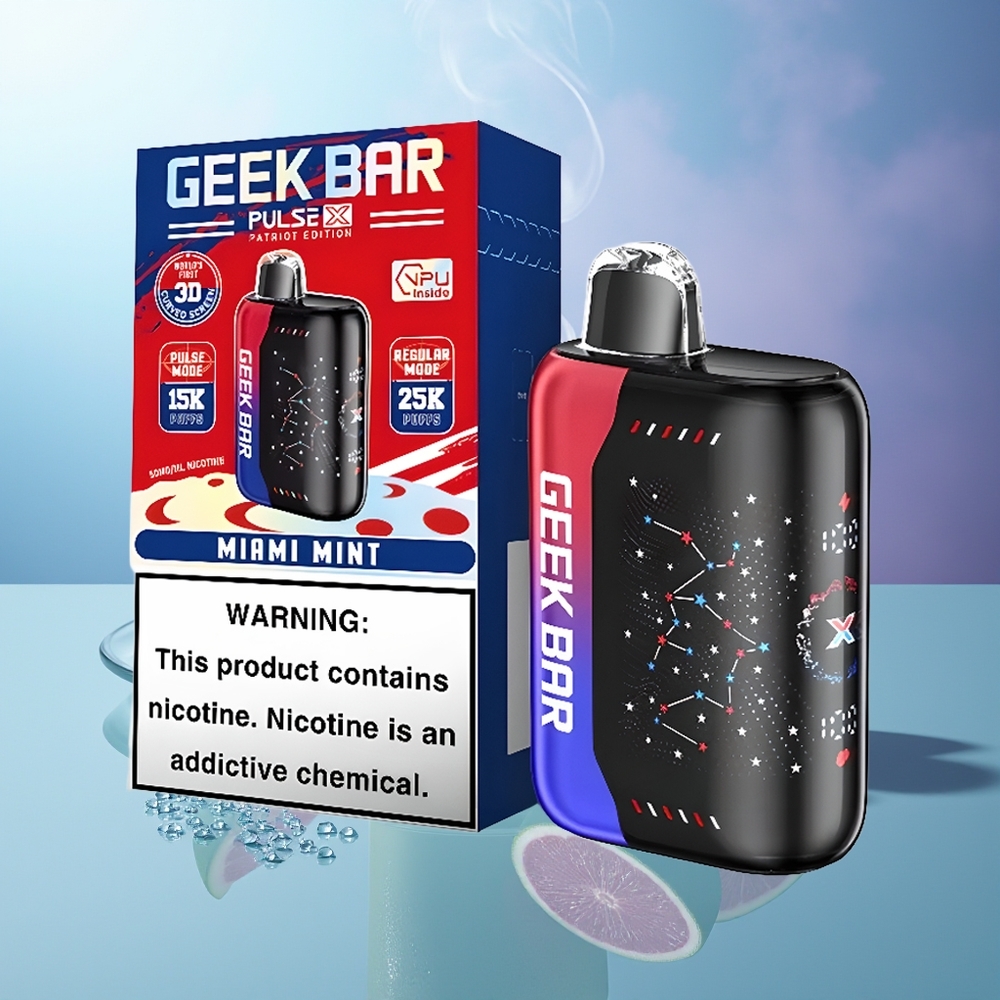 GEEK BAR Pulse X 25000 Puffs 18mL Pantalla 3D Edición Patriota