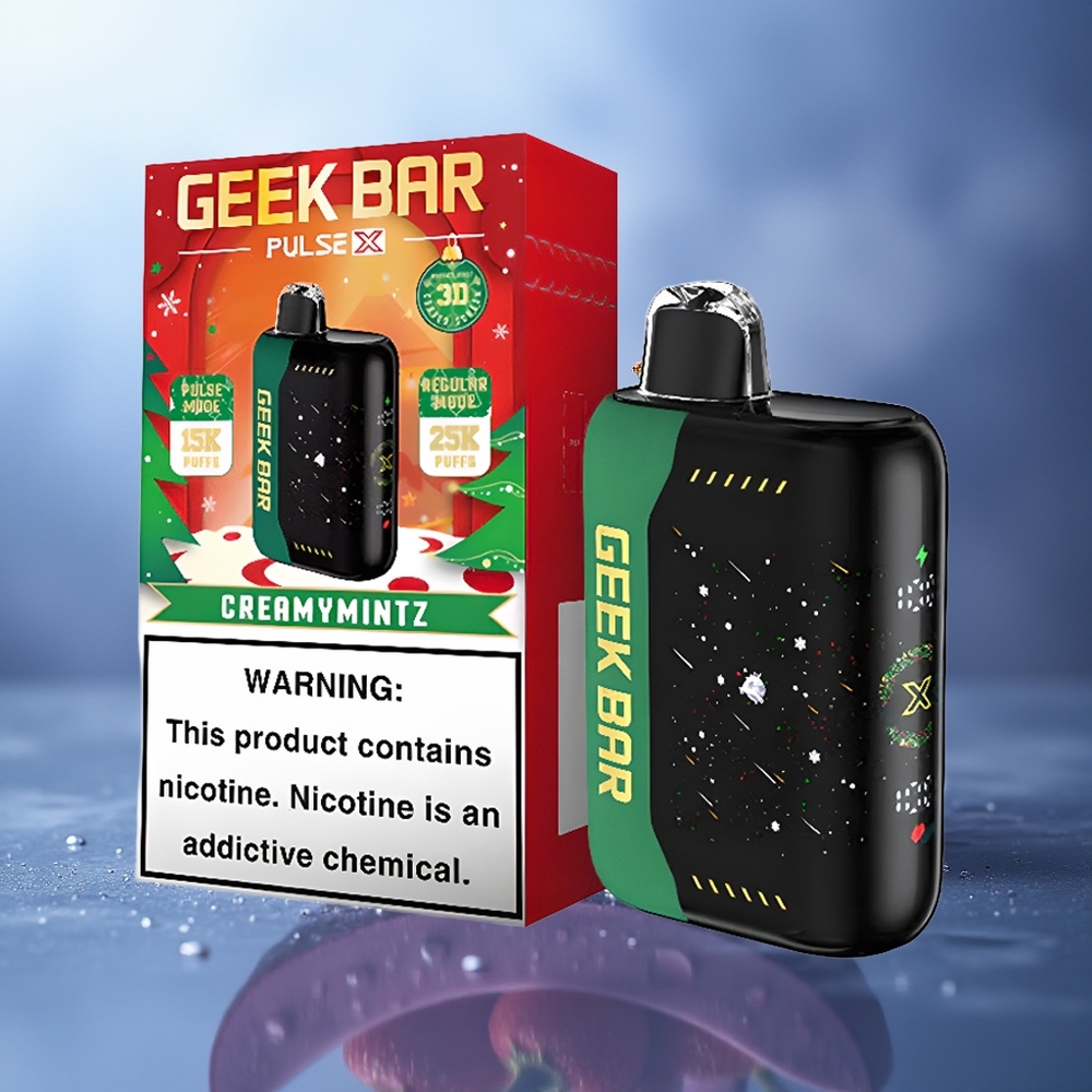 GEEK BAR Pulse X 25000 Puffs Pantalla Curva 3D Dual Malla Navidad