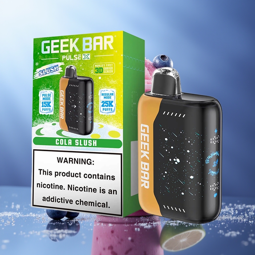 GEEK BAR Pulse X 25000 Puffs Slush Edición Dual Mesh Coil 18mL Pantalla Curva 3D