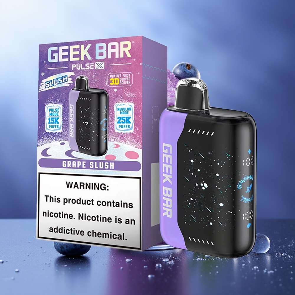 GEEK BAR Pulse X 25000 Puffs Slush Edición Dual Mesh Coil 18mL Pantalla Curva 3D