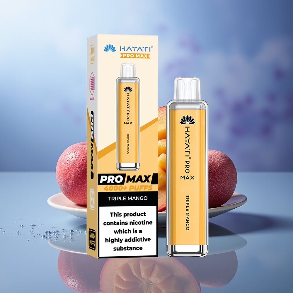 Hayati Pro Max 4000 Puffs Triple Mango 2ml 5% Nic Dual Coil