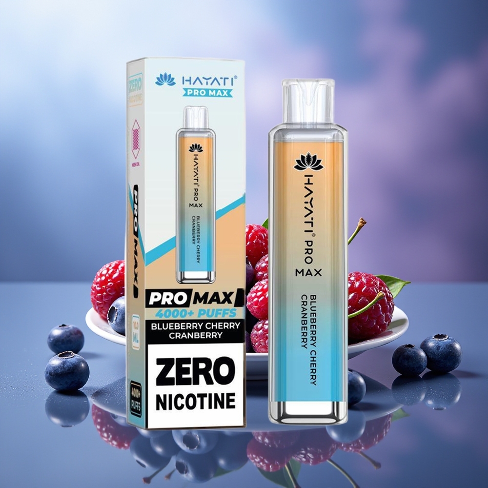 Hayati Pro Max 4000 Puffs Vape Desechable Arándano Cereza Blueberry 2% Nicotina 1400mAh Recargable