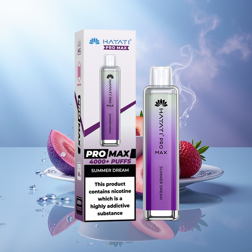 Hayati Pro Max 4000 Puffs Vape Sueño de Verano 5% Nic LED Recargable